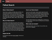 Tablet Screenshot of falloutsearch.com